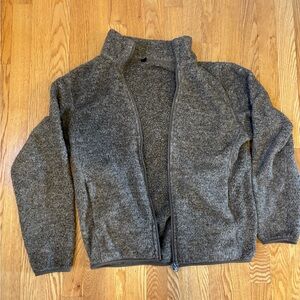 Brown UNIQLO fleece zip up jacket - men’s size S